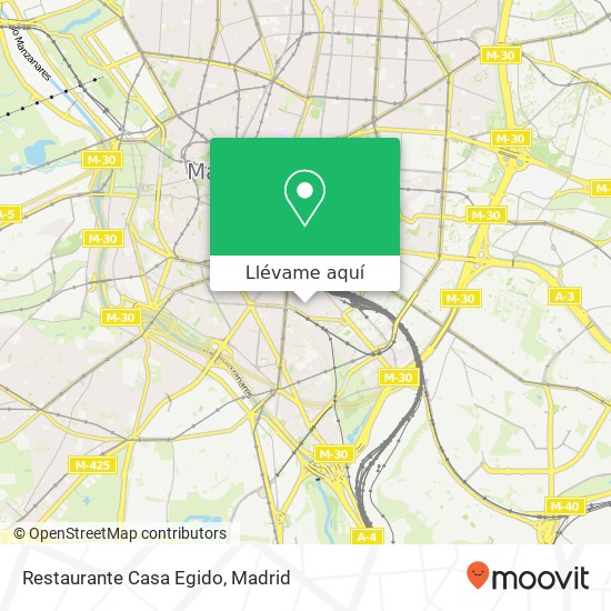 Mapa Restaurante Casa Egido, Calle del General Lacy, 50 28045 Palos de Moguer Madrid