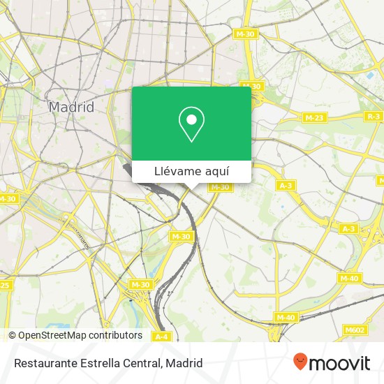 Mapa Restaurante Estrella Central, Avenida de la Ciudad de Barcelona, 192 28007 Adelfas Madrid