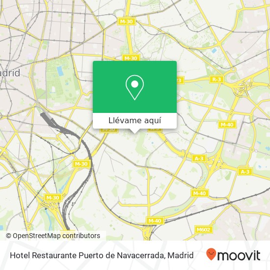 Mapa Hotel Restaurante Puerto de Navacerrada, 28038 Numancia Madrid