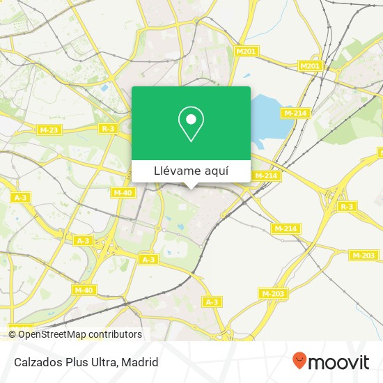 Mapa Calzados Plus Ultra, Avenida Real, 29 28032 Casco Histórico de Vicálvaro Madrid