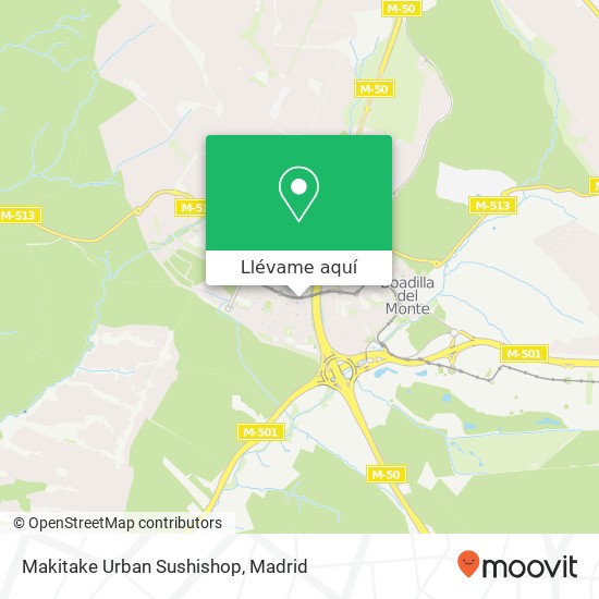 Mapa Makitake Urban Sushishop, Avenida Siglo XXI, 5 28660 Boadilla del Monte