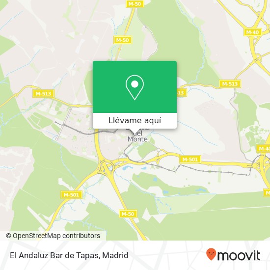 Mapa El Andaluz Bar de Tapas, Avenida Adolfo Suárez 28660 Boadilla del Monte