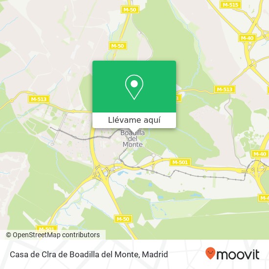 Mapa Casa de Clra de Boadilla del Monte