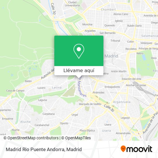 Mapa Madrid Rio Puente Andorra