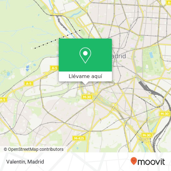 Mapa Valentín, Paseo de los Melancólicos, 49 28005 Imperial Madrid