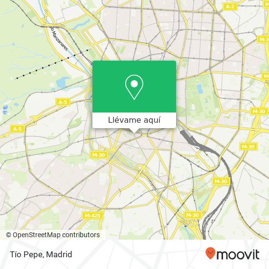 Mapa Tío Pepe, Calle de la Ribera de Curtidores, 43 28005 Acacias Madrid