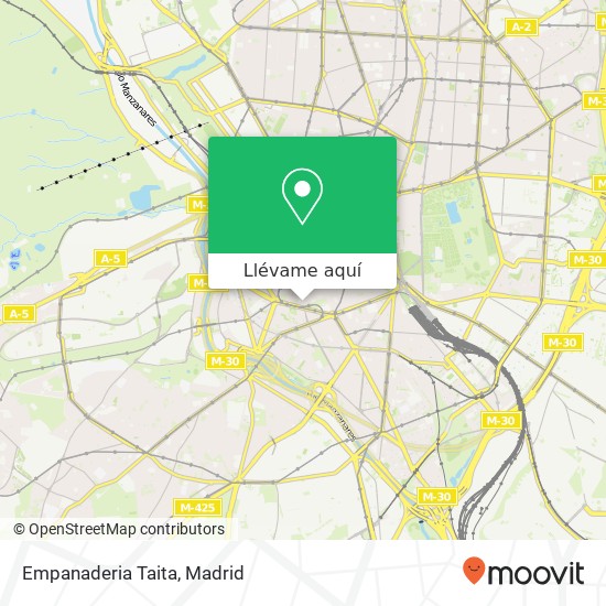 Mapa Empanaderia Taita, Calle de la Ribera de Curtidores, 26 28005 Embajadores Madrid