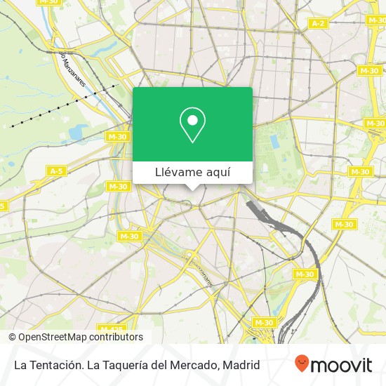 Mapa La Tentación. La Taquería del Mercado, Calle de Embajadores 28012 Embajadores Madrid