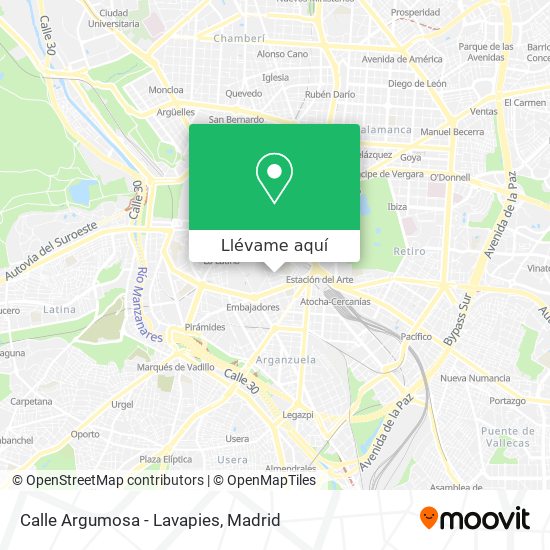 Mapa Calle Argumosa - Lavapies
