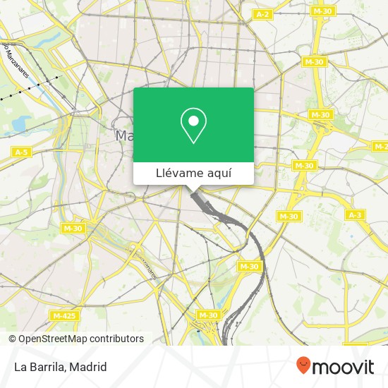 Mapa La Barrila, 28045 Atocha Madrid