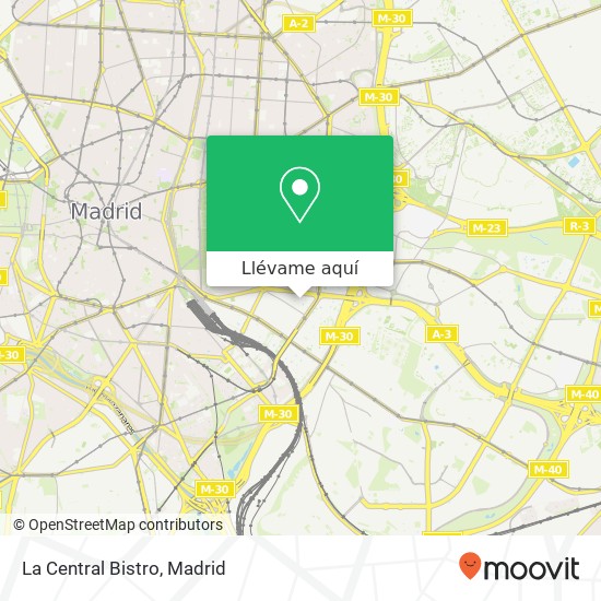 Mapa La Central Bistro, Calle de Sánchez Barcáiztegui, 37 28007 Pacífico Madrid