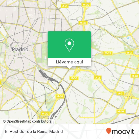 Mapa El Vestidor de la Reina, Plaza del Conde de Casal 28007 Adelfas Madrid