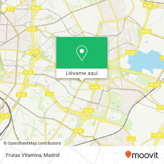 Mapa Frutas Vitamina, Calle de la Fuente Carantona, 37 28030 Marroquina Madrid