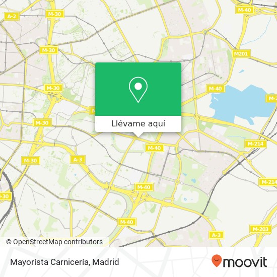 Mapa Mayorísta Carnicería, Avenida del Doctor García Tapia, 157 28030 Horcajo Madrid
