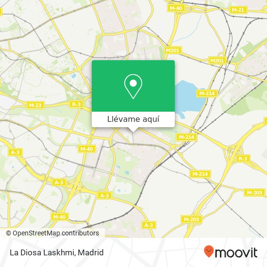 Mapa La Diosa Laskhmi, Paseo de los Artilleros, 17 28032 Ambroz Madrid