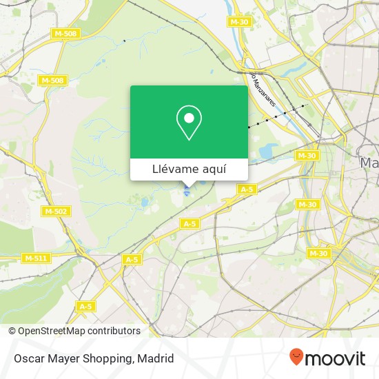 Mapa Oscar Mayer Shopping, 28011 Casa de Campo Madrid