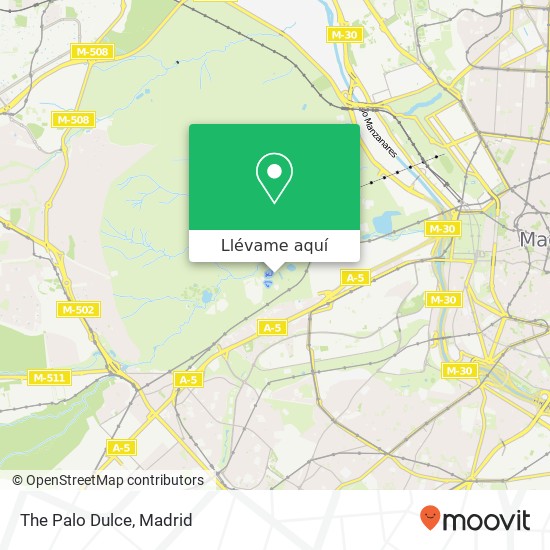 Mapa The Palo Dulce, 28011 Casa de Campo Madrid