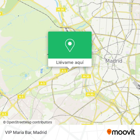 Mapa VIP Maria Bar