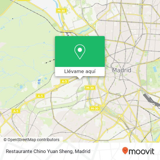 Mapa Restaurante Chino Yuan Sheng, Calle de Antillón, 12 28011 Puerta del Ángel Madrid