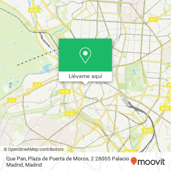 Mapa Que Pan, Plaza de Puerta de Moros, 2 28005 Palacio Madrid
