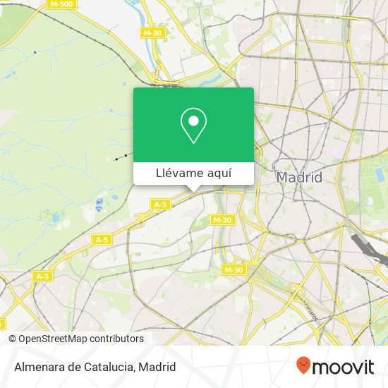 Mapa Almenara de Catalucia, Paseo de Extremadura 28011 Puerta del Ángel Madrid