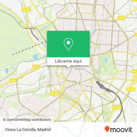 Mapa Vinos La Corolla, Calle del Almendro, 10 28005 Palacio Madrid