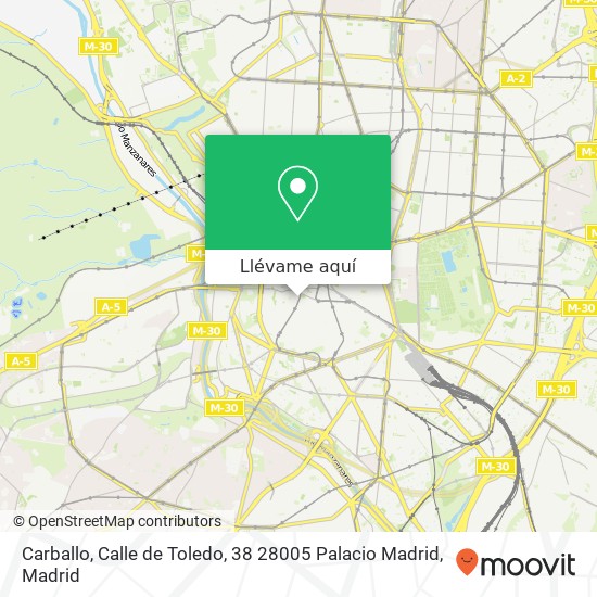 Mapa Carballo, Calle de Toledo, 38 28005 Palacio Madrid