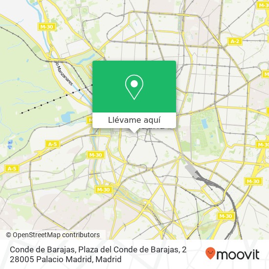 Mapa Conde de Barajas, Plaza del Conde de Barajas, 2 28005 Palacio Madrid