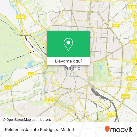 Mapa Peleterias Jacinto Rodríguez, Calle Mayor, 12 28013 Sol Madrid