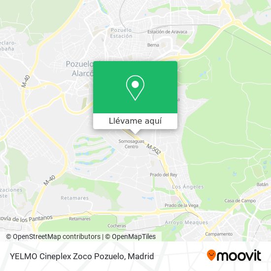 Mapa YELMO Cineplex Zoco Pozuelo