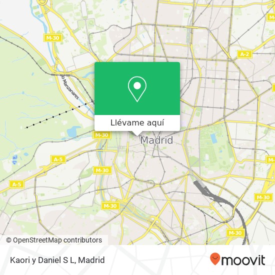Mapa Kaori y Daniel S L, Calle de la Independencia, 1 28013 Palacio Madrid