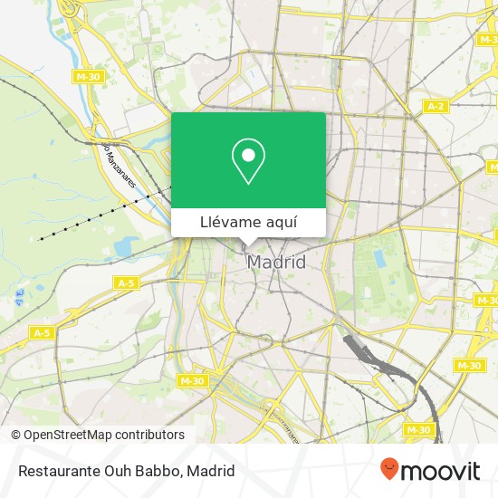 Mapa Restaurante Ouh Babbo, Calle de los Caños del Peral, 2 28013 Palacio Madrid