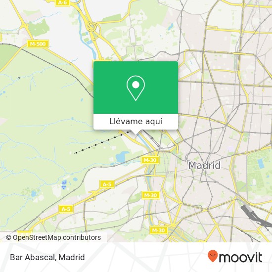 Mapa Bar Abascal, Calle de San Pol de Mar, 2 28008 Casa de Campo Madrid