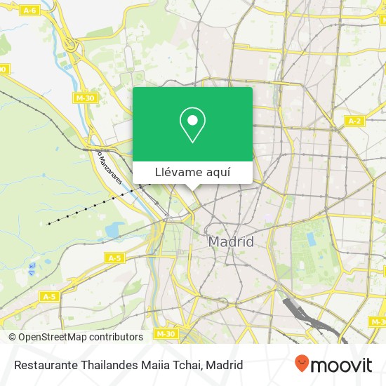 Mapa Restaurante Thailandes Maiia Tchai, Calle de la Princesa, 13 28008 Arguelles Madrid
