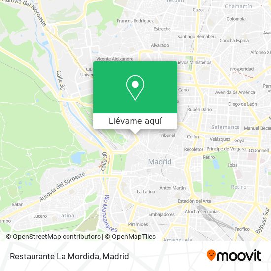 Mapa Restaurante La Mordida