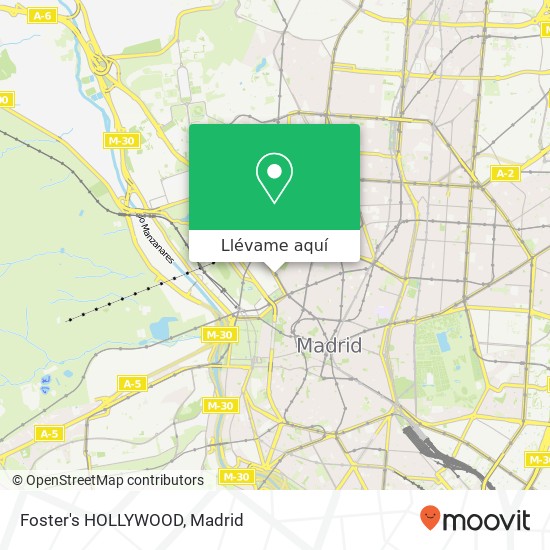 Mapa Foster's HOLLYWOOD, Calle de la Princesa, 13 28008 Arguelles Madrid