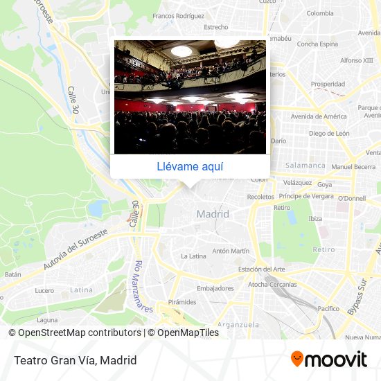 Mapa Teatro Gran Vía