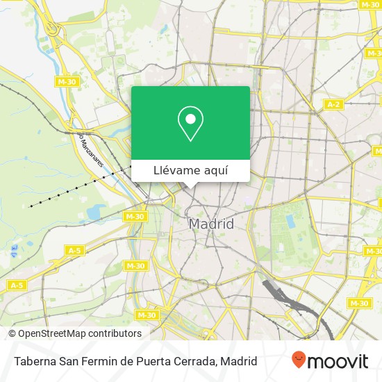 Mapa Taberna San Fermin de Puerta Cerrada, Travesía de Parada 28015 Universidad Madrid