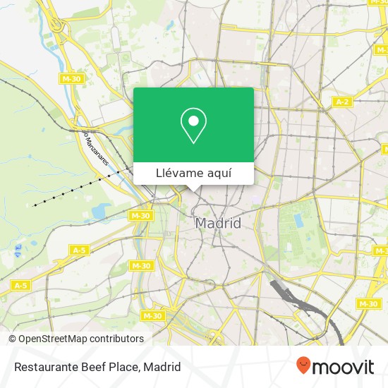 Mapa Restaurante Beef Place, Calle de la Flor Baja, 1 28013 Palacio Madrid
