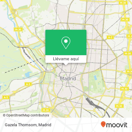 Mapa Gazela Thomsom, Calle del Pez, 14 28004 Universidad Madrid