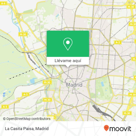 Mapa La Casita Paisa, Calle de Noviciado, 6 28015 Universidad Madrid