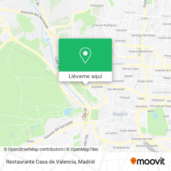 Mapa Restaurante Casa de Valencia