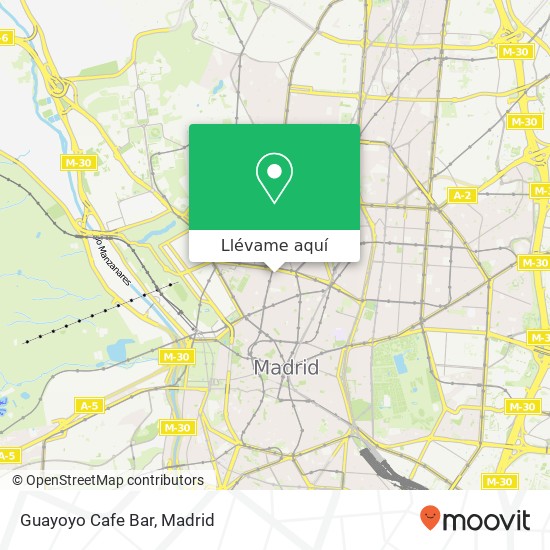 Mapa Guayoyo Cafe Bar, Calle de Manuela Malasaña, 35 28004 Universidad Madrid