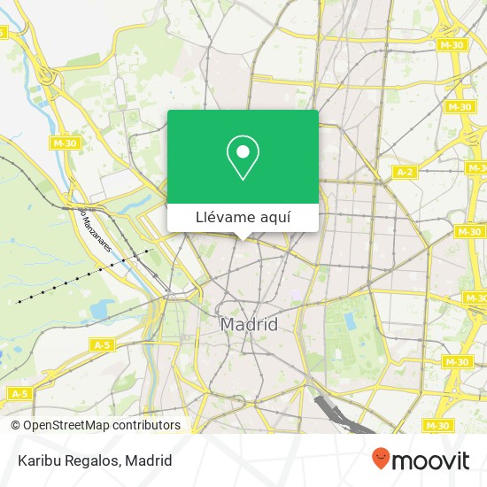 Mapa Karibu Regalos, Calle de Manuela Malasaña, 29 28004 Universidad Madrid