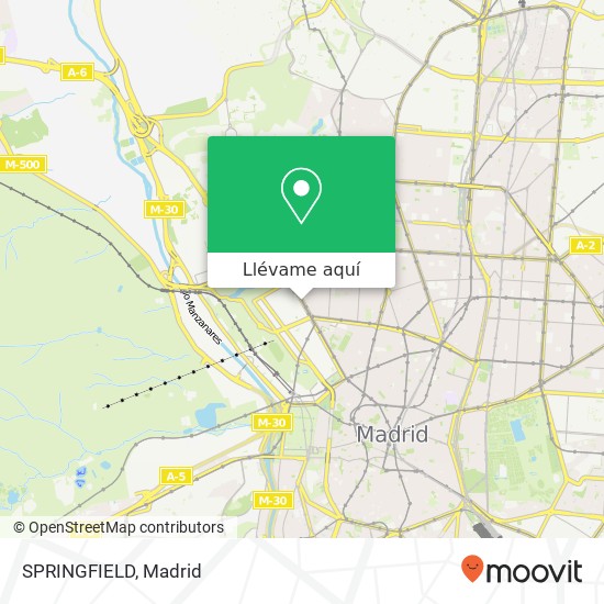 Mapa SPRINGFIELD, Calle de la Princesa, 79 28008 Arguelles Madrid