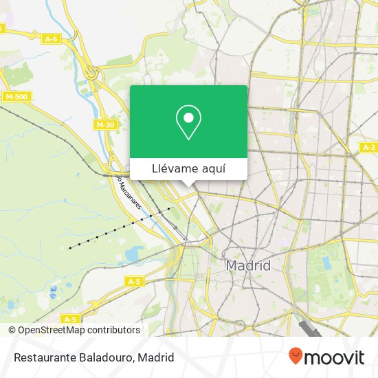 Mapa Restaurante Baladouro, Calle de Tutor, 49 28008 Arguelles Madrid
