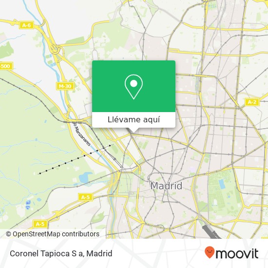Mapa Coronel Tapioca S a, Calle de Alberto Aguilera, 64 28015 Gaztambide Madrid