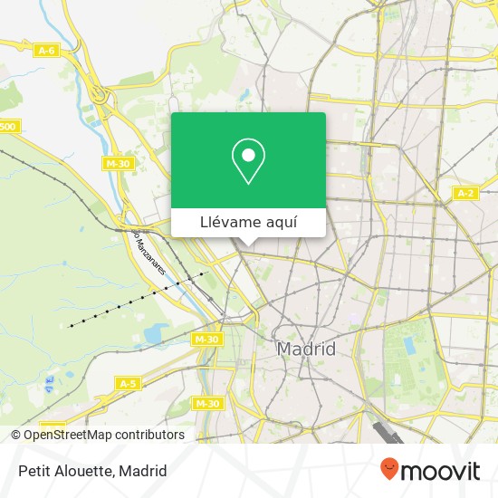 Mapa Petit Alouette, Calle de Andrés Mellado, 8 28015 Gaztambide Madrid