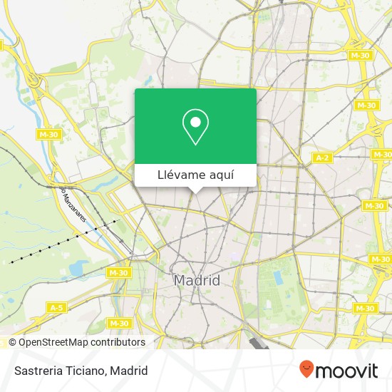 Mapa Sastreria Ticiano, Calle de Fuencarral, 137 28010 Trafalgar Madrid