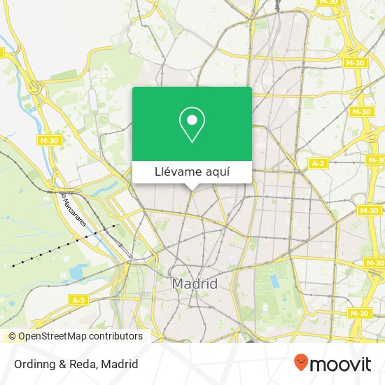 Mapa Ordinng & Reda, Glorieta de Quevedo, 7 28015 Madrid